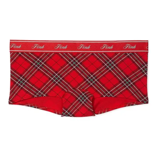 Victoria's Secret Розовый логотип Хлопок SHINE Boyshort Panty BVPP Нижнее белье Женские 1 упаковка Красный