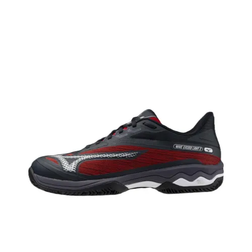 Mizuno Wave Exceed Light 2 Противоскользящие Устойчивые к износу Низкий Топ Теннисные Кроссовки Мужские Черные Красные