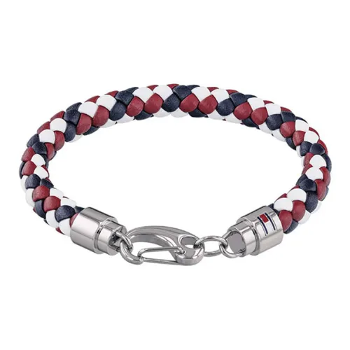 Tommy Hilfiger Нержавеющая сталь кожа браслеты мужской серебряный