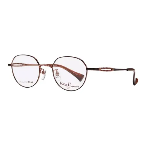 CHARMANT Сплав Инъекционный Литье Металл Круглые Оправы для Очков Женские Коричневый
