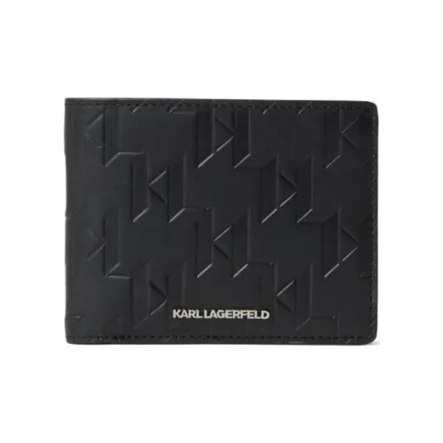 KARL LAGERFELD Кожа Кошелек Маленький Мужской Черный