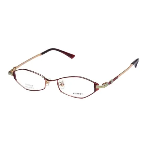 PORTS Титан Нерегулярная форма Оправы для очков Женские Красный