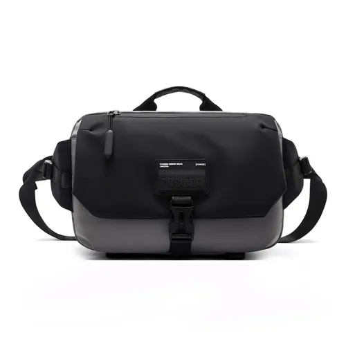 Single Warehouse Oxford Crossbody Bag Regular Men's Gray Black Single Warehouse Оксфорд Сумка через плечо Стандартная Мужская Серый Черный