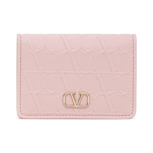 Valentino Кожа Кошелек Женский Светло-Розовый