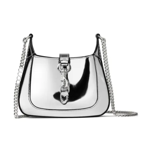 GUCCI Jackie Notte Кожа Сумка через плечо Мини Женская Серебряный