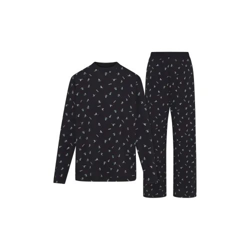 Skims Промытый Оникс SKIPRINT/Стираемый Агат Катание на лыжах Принт Унисекс Пижамные комплекты