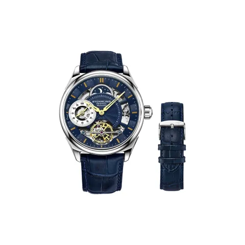 STUHRLING Автоматический Механический Механизм Мужские Часы 42 мм Синий