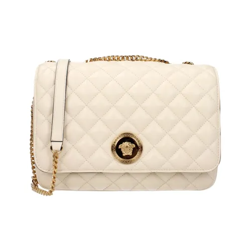 VERSACE Сумка через плечо из кожи плечевая сумка среднего размера женская бежевая