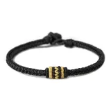 Минималистский стиль Красный агат Браслет-шнурок-Черный шнур [Ваджра Браслет]