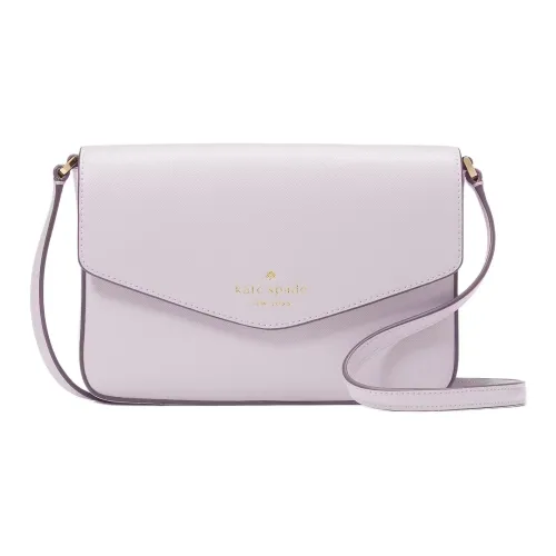 Kate Spade Крестообразная текстура кожа конверт сумка сумка через плечо мини женская цвет лаванда