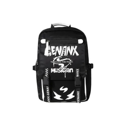 GENANX Нейлон Застежка-молния Ремешок Сумка Рюкзак Мужской Черный