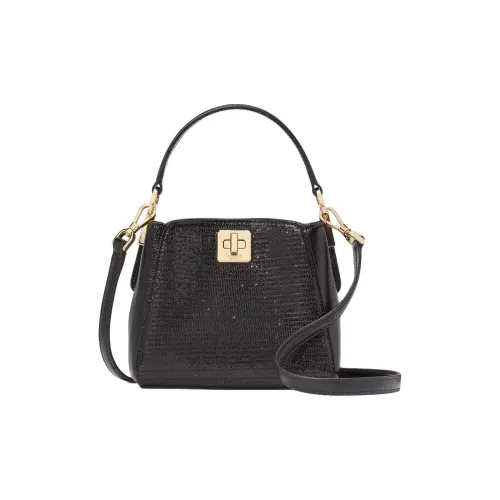 Kate Spade Блестящая Розовая Ткань Сумка через плечо Сумка Мини Женская Черная