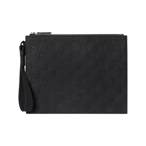 GUCCI Кожа Кошелек Держатель для карт Клатч Маленький Мужской Черный