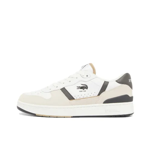 LACOSTE T Низкая верхняя заколка Slip-resistant Скейтборд Кроссовки Мужские Белый Темно-зеленый