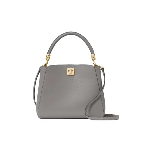 Kate Spade Утонченная сумка через плечо из зернистой кожи сумка среднего размера женская дикий кролик серый