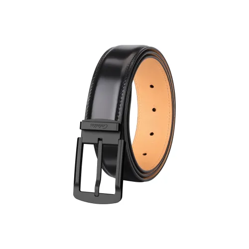 CATELLES Блестящий ремни из крупнозернистой текстуры мужские 3,5 см