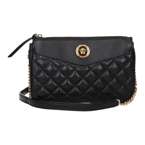 VERSACE Сумка через плечо из кожи маленькая сумка на плечо женская черная