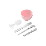 Белый набор из 4 штук + скандинавская розовая маска для лица в форме миски