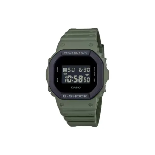 CASIO 5600 Collection Кварцевый механизм Смольный ремешок Часы Мужские Черный циферблат