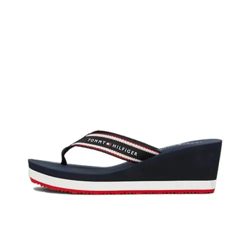 Tommy Hilfiger Wedge EVA Устойчивые к истиранию Шлепанцы Женские Синие