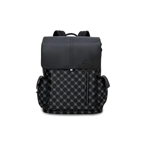 SWISS MILITARY ПУ (полиуретан) Рюкзак Ноутбук Сумка Стандартная Унисекс Черный