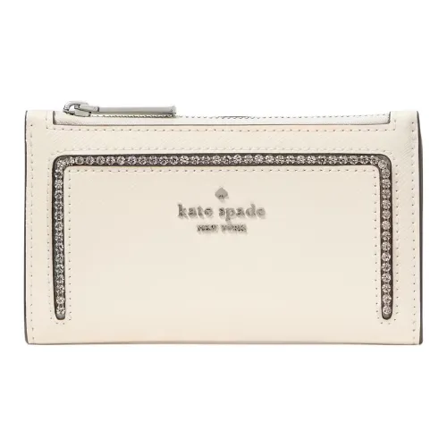 Kate Spade Крестообразный текстура кожа кошелек маленький женский Meringue