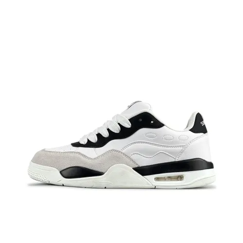 LuzaoT SUPER DRAG Slip-resistant Abrasion-resistant Low-top Skateboard Shoes Unisex White Gray ЛузаоT SUPER DRAG Противоскользящие Износостойкие Низкие Кеды для Скейтбординга Унисекс Белый Серый