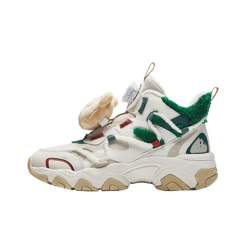 Antakids Детская повседневная обувь MID Топ Грязь Песочно-серый/Слоновая кость/Шалфейно-зеленый Школьный возраст