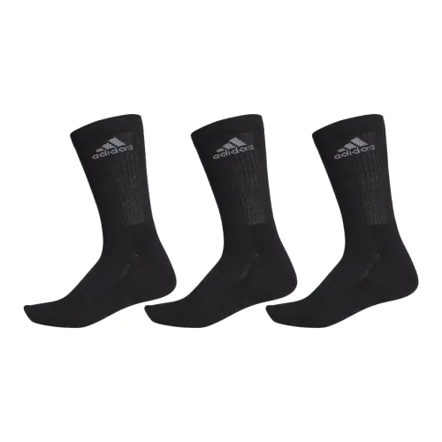 Adidas 3 пачки черные мужские носки Mid до икры