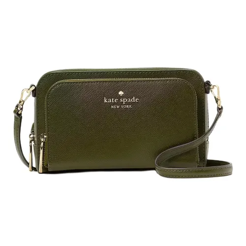 Kate Spade Staci Крестообразная текстура Кожа Сумка через плечо Мини Женские Морской зеленый