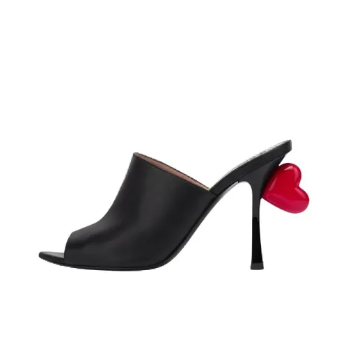 MOSCHINO Шлепанцы 10 см Женские Черные