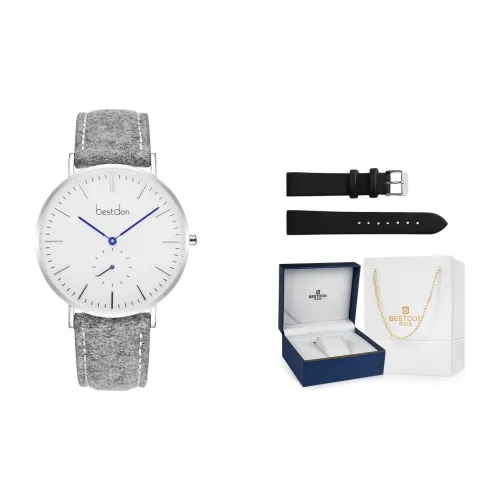 Bestdon Кварцевый механизм холст ремень унисекс белый циферблат