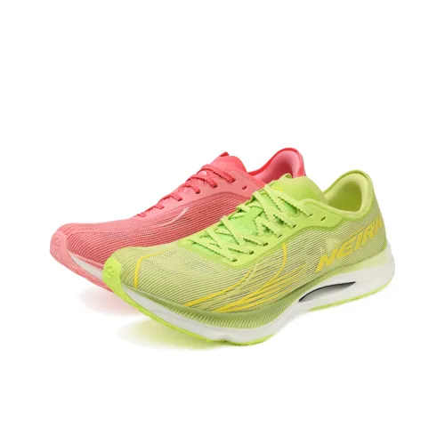 NEIERKE Низкий топ Супер-Критическая пена Спринт Беговые кроссовки Унисекс Mismatched Peach Розовый And Ивовый зеленый