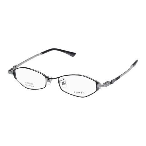 PORTS Титан Нерегулярная форма Оправы для очков Женские Черный