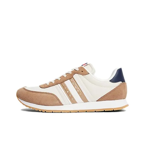 Tommy Hilfiger TRAINERS Slip-resistant Abrasion-resistant Low Top Casual Shoes Men's White Umber