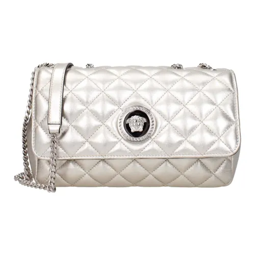 VERSACE Кожа Сумка через плечо Маленькая Сумка через плечо Женская Золотая с оттенком Шампанского