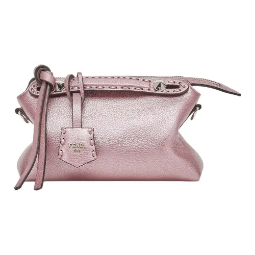 FENDI By The Way Series Сумка через плечо из телячьей кожи мини-сумка женская металлический розовый