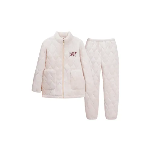 Sha Qian Пижамный комплект женский цвет экрю