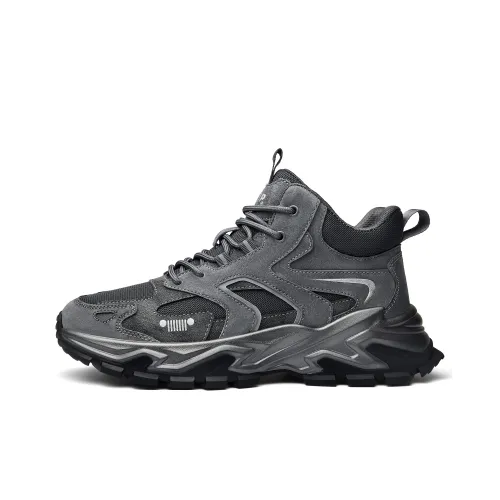 JEEP SPIRIT MID Топ Толстая подошва Кроссовки Мужские Ancient Городской Серый