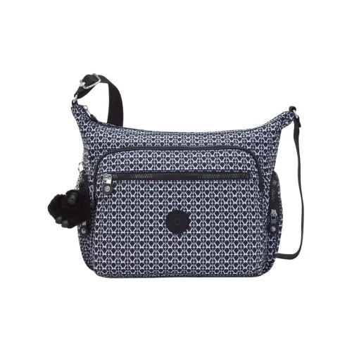 Kipling Переработанный полиэстер Сумка через плечо Женская Черный Белый