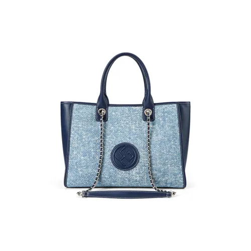 HONGU Коровья кожа Одно плечо Сумка Средний Женские Темно-синий