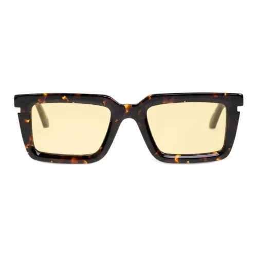 Off Белый Ацетат Квадратные Солнцезащитные Очки Женские Черепаховый