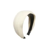 Белый, замша, широкий, тканевый ободок