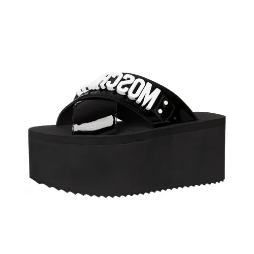 MOSCHINO Быстросохнущие слипоны женские черные