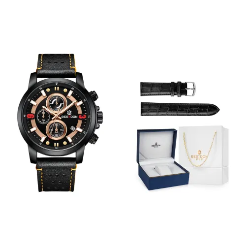 Bestdon Кварцевый механизм Часы Мужские Черный циферблат