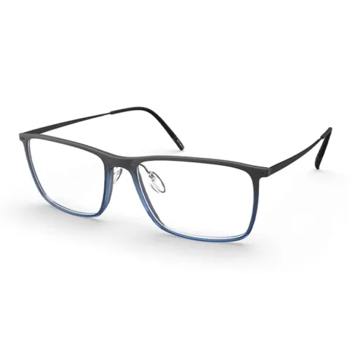 SILHOUETTE Titanium Rectangular Eyeglass Frames Unisex Black Blue SILHOUETTE Titanium Прямоугольные Оправы для очков Унисекс Черный Синий