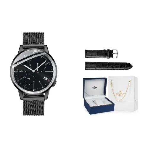 Bestdon Автоматический Механический Механизм Нержавеющая Сталь Ремешок Часы Мужские Черный Циферблат