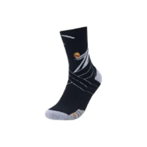 ANTA Basketball Collection Колено Высокие Носки Мужские 1 Пачка Основной Черный