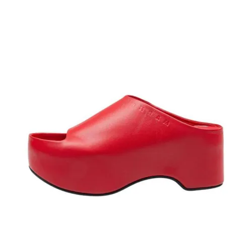 MARNI Шлепанцы 7 см Женские Красные