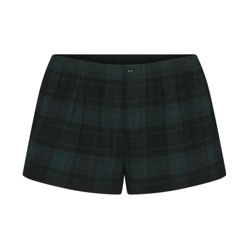 SKIMS Праздничная коллекция FW24 Фланель Сон Cheeky Боксеры Женские Cypress Клетка